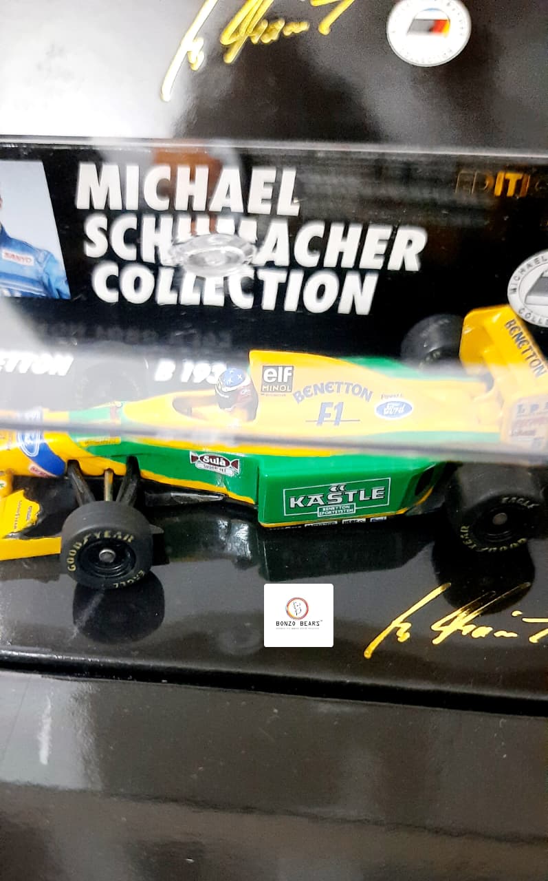 Limited Edition 2766/11111 1:64 Mini Champs 1993 Benetton Ford B193B "Michael Schumacher Collection" - | Bonzo Bears