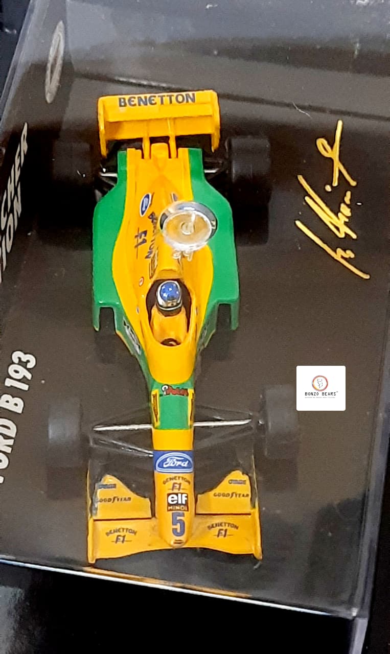 Limited Edition 2766/11111 1:64 Mini Champs 1993 Benetton Ford B193B "Michael Schumacher Collection" - | Bonzo Bears