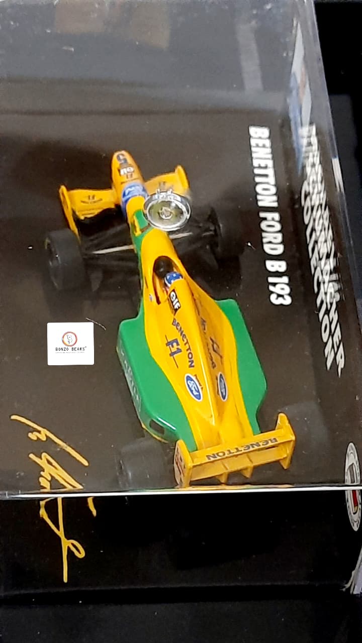 Limited Edition 2766/11111 1:64 Mini Champs 1993 Benetton Ford B193B "Michael Schumacher Collection" - | Bonzo Bears