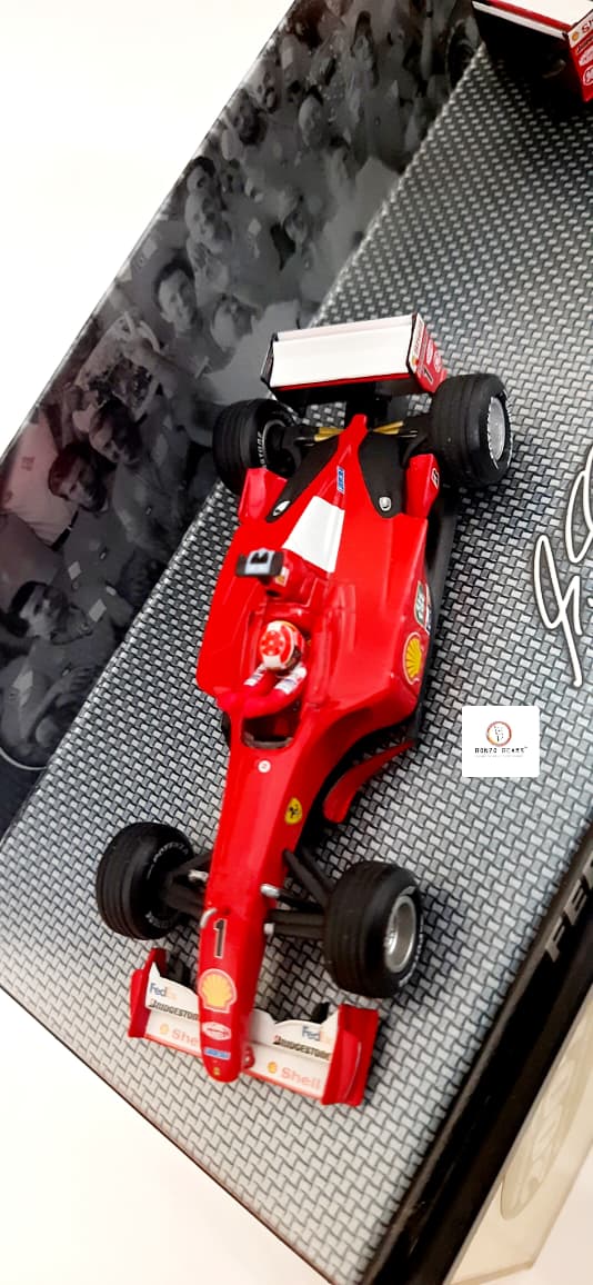 Hot Wheels 1:43 Elite Formula 1 Ferrari 2001 Constructors' Champions - Ferrari's 2001 Championship victory Michael Schumacher and Rubens Barrichello