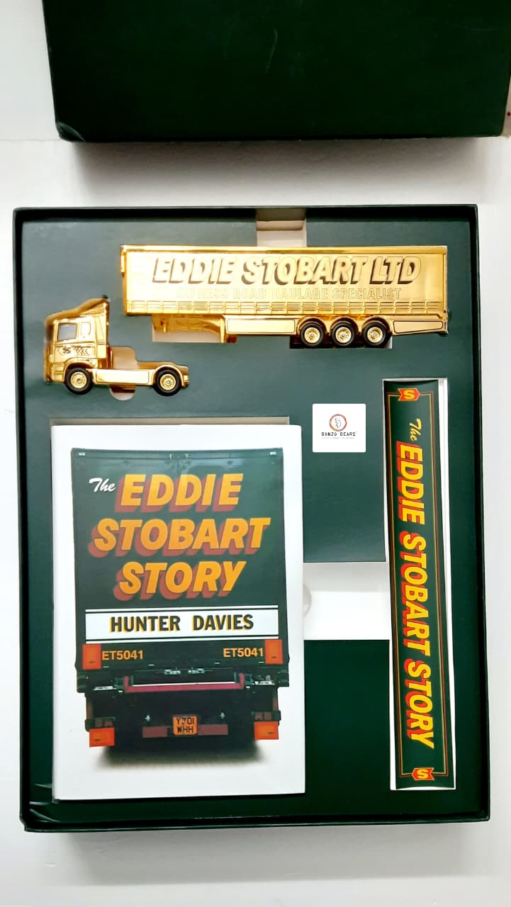 Limited Edition - Corgi "The Eddie Stobart Story" Boxed Set (Minor Damaged Box) - With Eddie Stobart Book, 1/64 Gold Truck & Limited Edition Certificate| Bonzo Bears
