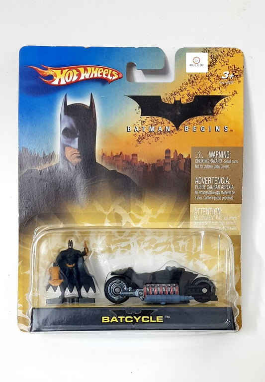 Hot Wheels (2005 Released) 1:64 Batman Begins - Batcycle and Batman Figure set| Bonzo Bears