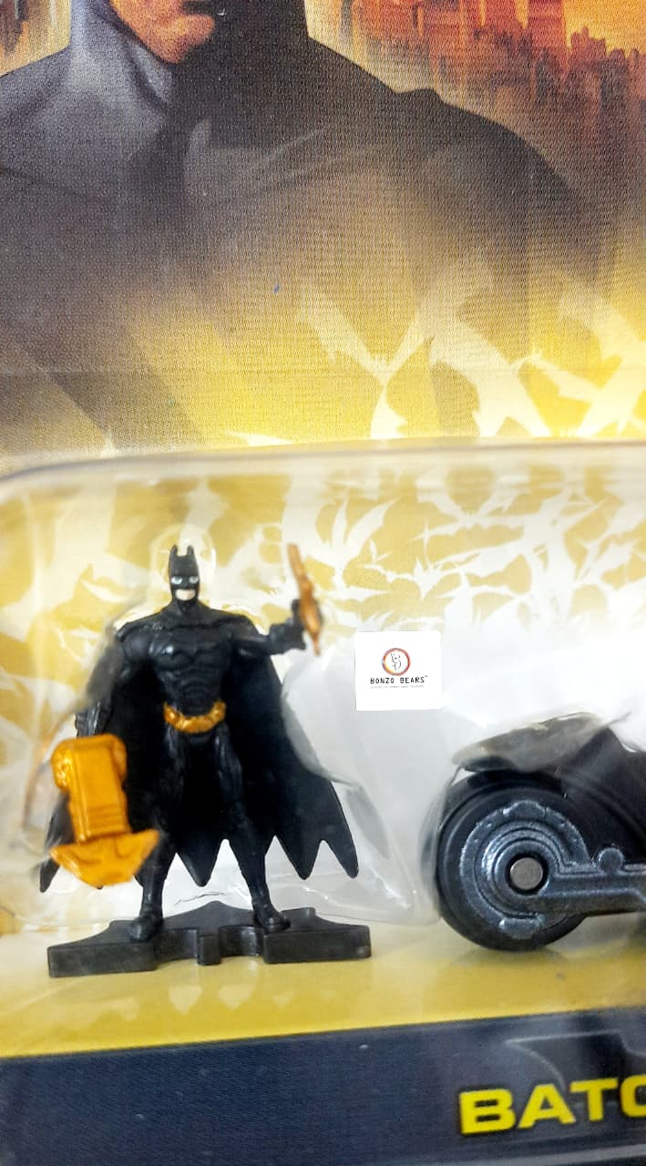 Hot Wheels (2005 Released) 1:64 Batman Begins - Batcycle and Batman Figure set| Bonzo Bears