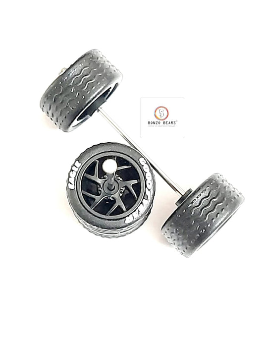 Rubber Tyre - 10mm Y 5 Spoke Black Rim Goodyear Eagle 28mm Axle Cv2
