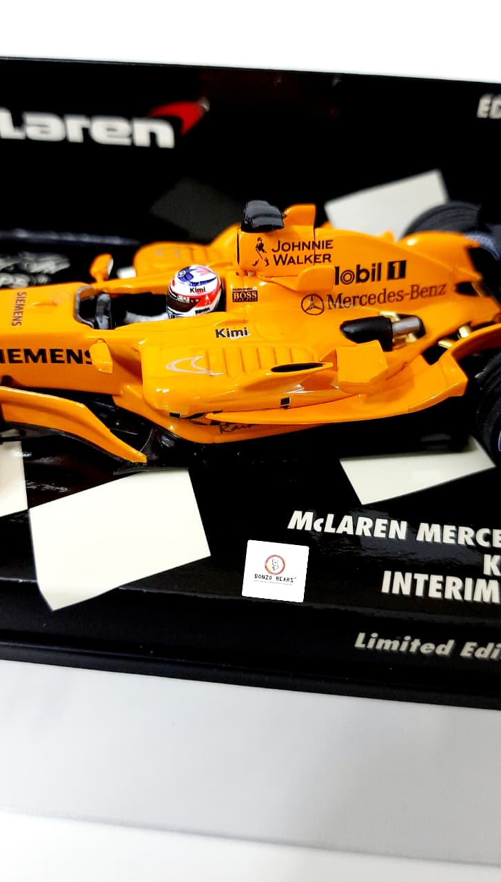 Limited edition - Rare Minichamps - 1/43  McLaren Mercedes MP4-21 - Kimi Räikkönen "Interim Livery" 2006 (Papaya Orange Testing Livery)