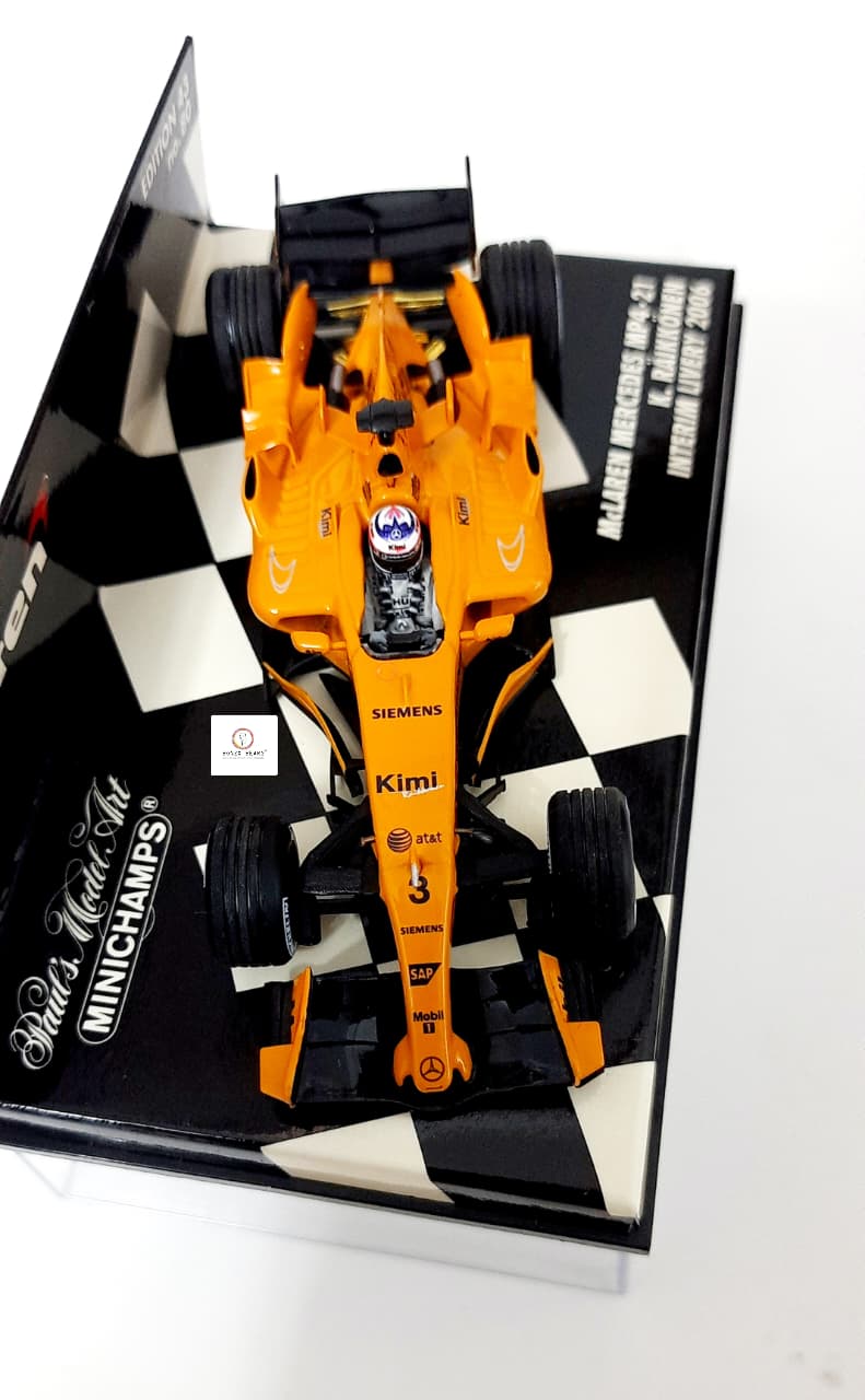 Limited edition - Rare Minichamps - 1/43  McLaren Mercedes MP4-21 - Kimi Räikkönen "Interim Livery" 2006 (Papaya Orange Testing Livery)
