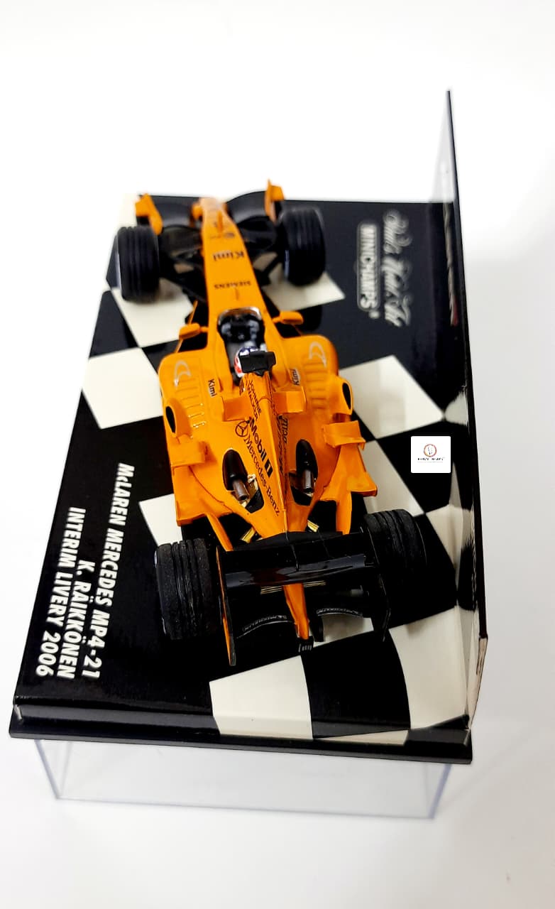 Limited edition - Rare Minichamps - 1/43  McLaren Mercedes MP4-21 - Kimi Räikkönen "Interim Livery" 2006 (Papaya Orange Testing Livery)