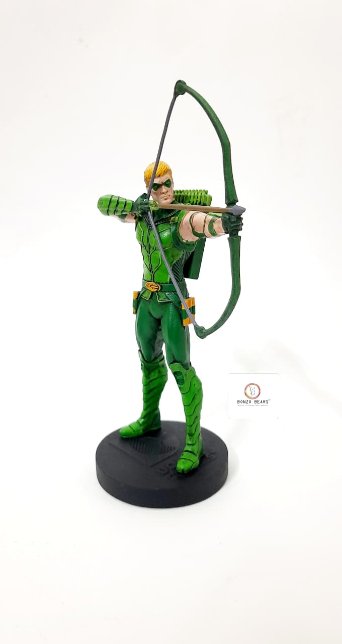 Rare Exclusive -Eaglemoss - DC Comics Masterpiece Collection figurine set - Green Arrow, The Flash, and Green Lantern WITH MAGAZINE (2015 Released) & Certificate of Authenticity
