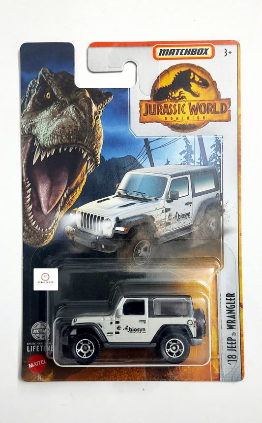 '18 Jeep Wrangler (2022 Released) - Matchbox Jurassic World | Bonzo Bears Jurassic Box