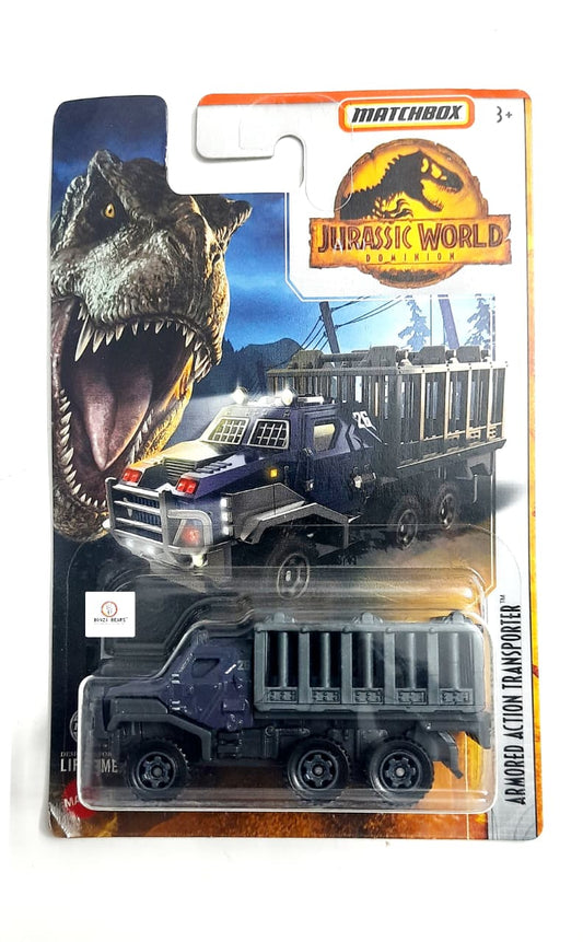 Armored Action Transporter (2022 Released) - Matchbox Jurassic World | Bonzo Bears Jurassic Box