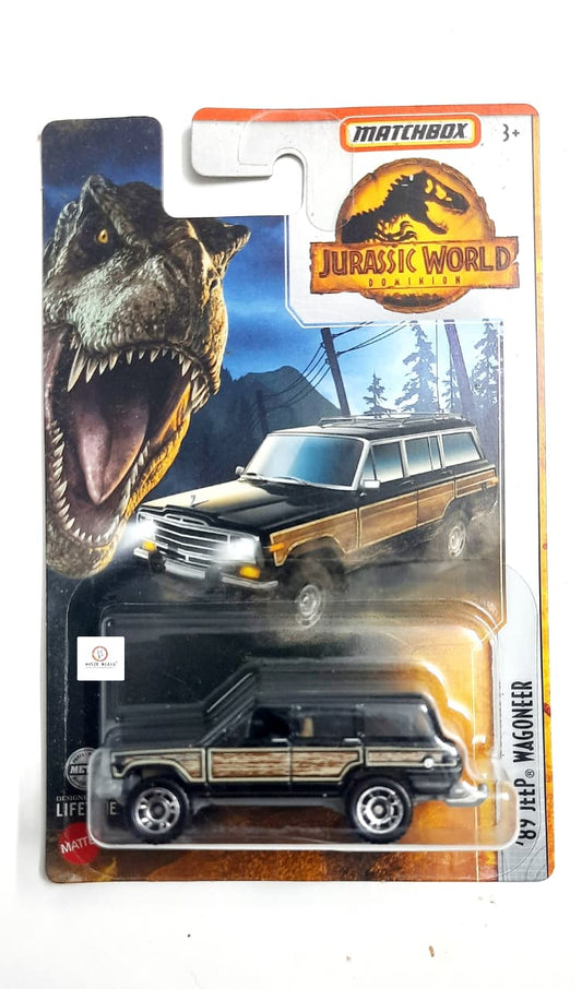 '89 Jeep Wagoneer (2022 Released) - Matchbox Jurassic World | Bonzo Bears Jurassic Box