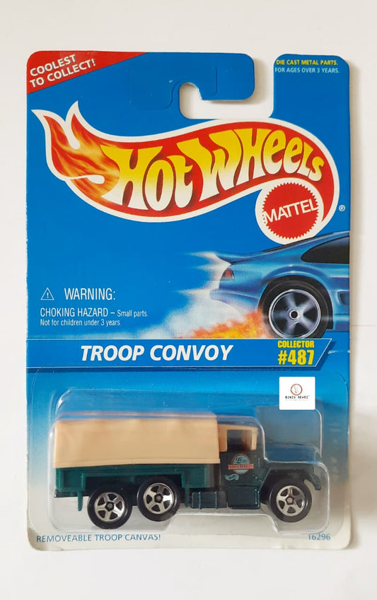 Troop Convoy #487 (1997 Released) with Removable Troop Canvas - Hot Wheels | Bonzo Bears PB39