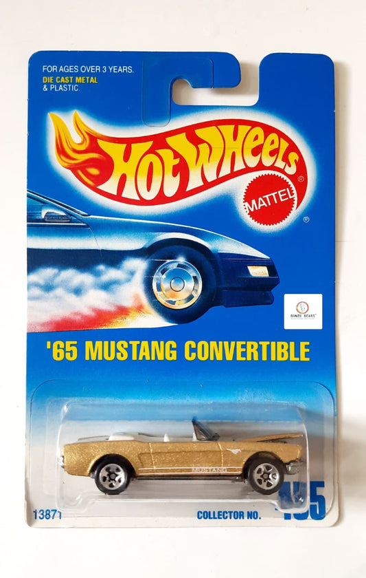 '65 Mustang Convertible Gold  with opening Bonnet & Engine Details  (1991 Released) Varient 2 - Hot Wheels | Bonzo Bears PB39