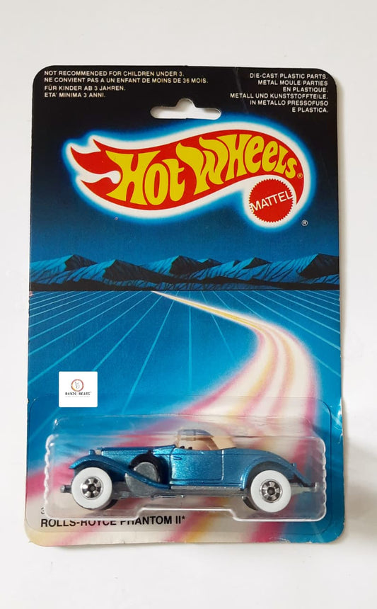 Rolls-Royce Phantom II (1986 Released) Rainbow Card - Hot Wheels-(Exclusive Vintage ) Var 2 | Bonzo Bears PB45
