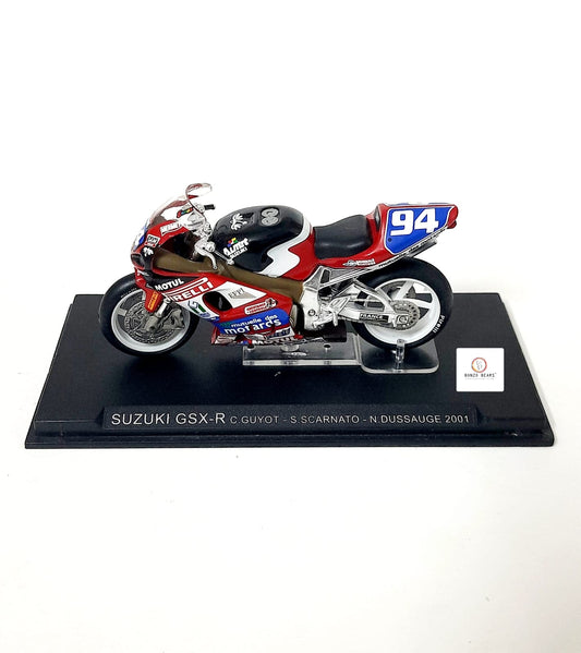 1:24 2001 Suzuki GSX-R #94 Commemorates the victory at Le Mans by riders Guyot, Scarnato, and Dussauge