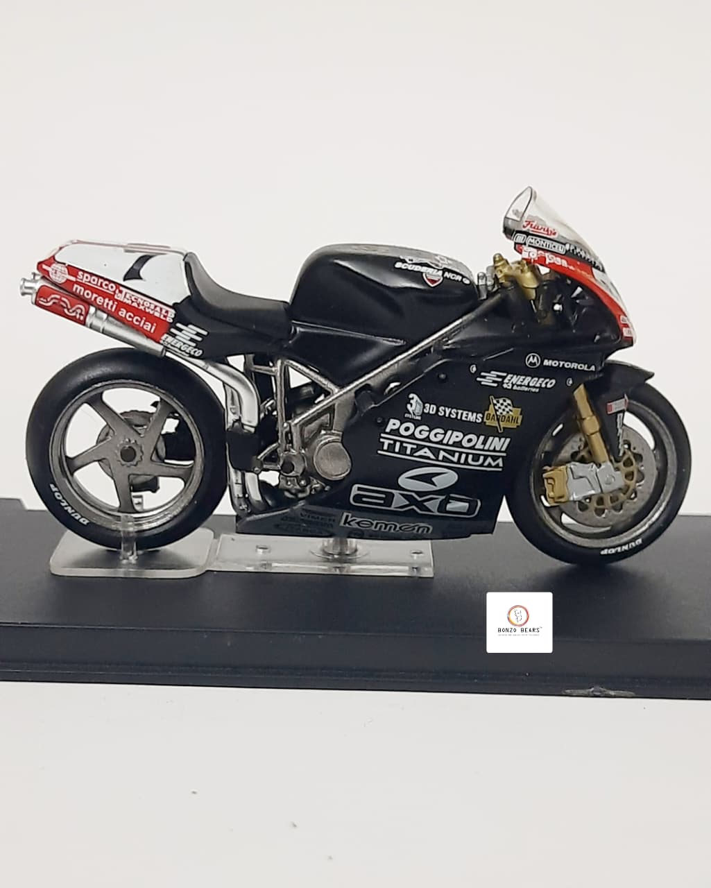 1:24 2002 Ducati 998R #7 ridden by Pierfrancesco Chili - Ixo