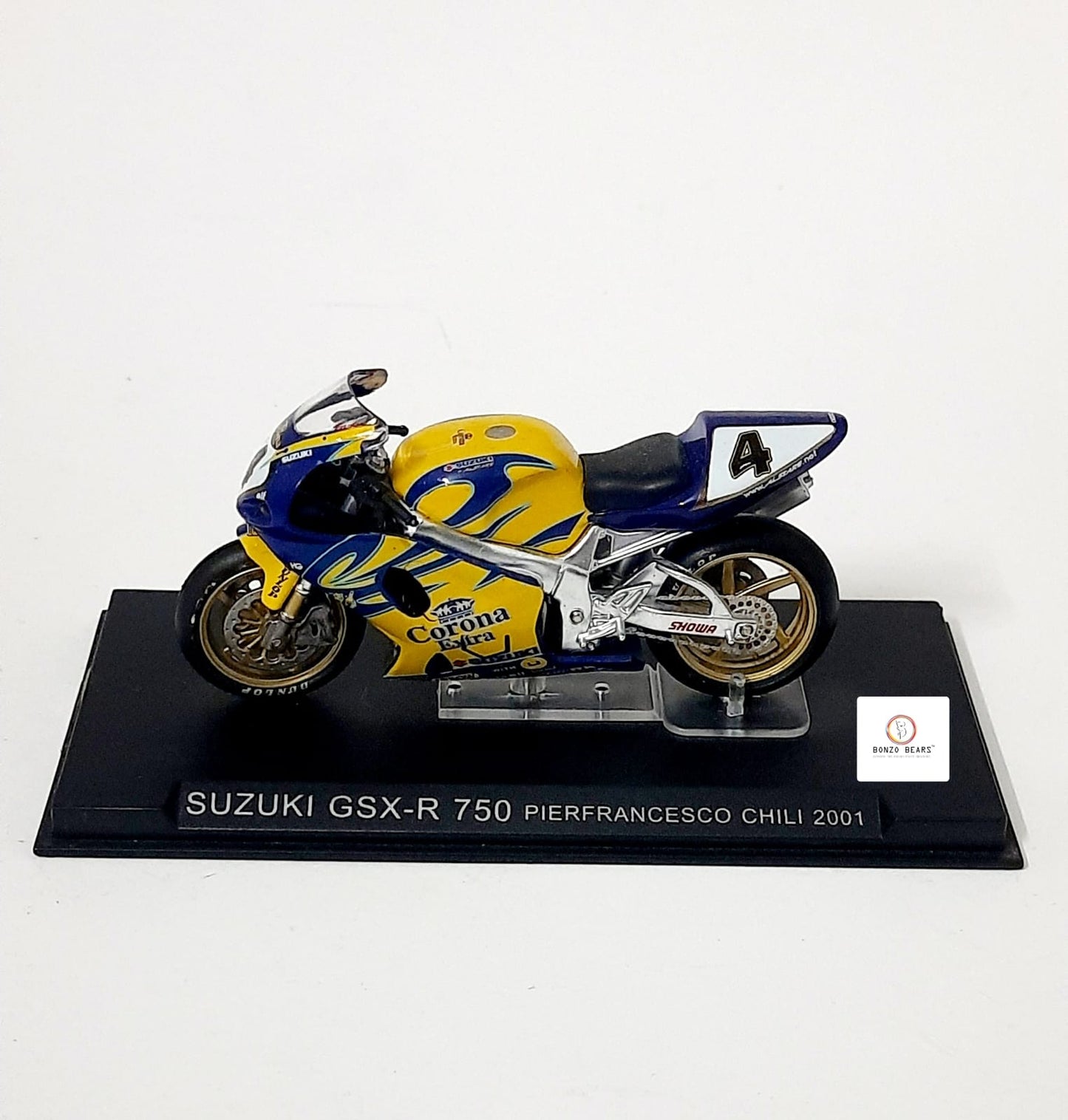 Ixo Suzuki GSX-R750 ridden by Pierfrancesco Chili in 2001 - 1:24