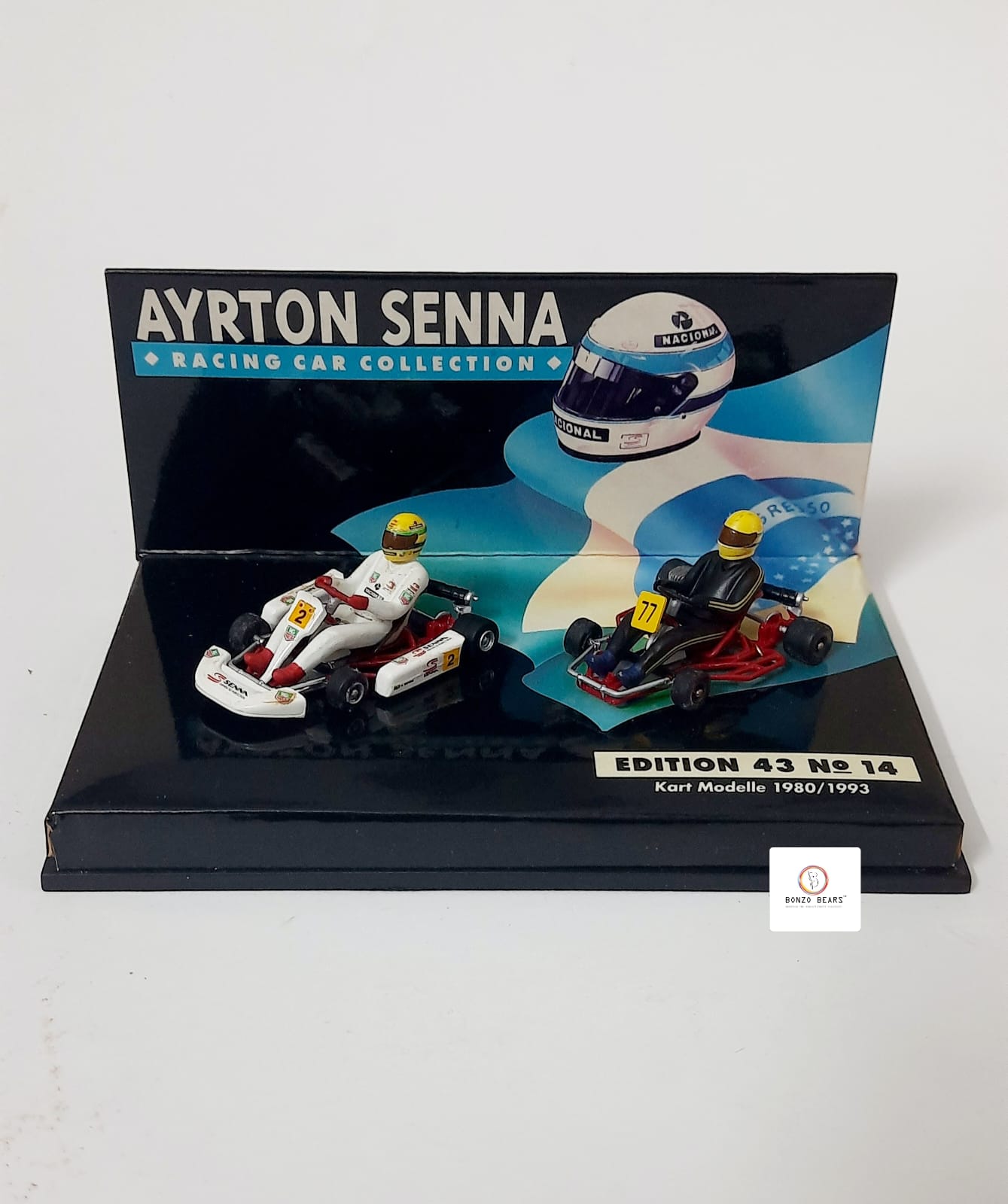 Extremely RARE 1980/1993 Ayrton Senna | Kart Modelle | 1:43 Scale LANG Diecast Model Edition 43 No 14