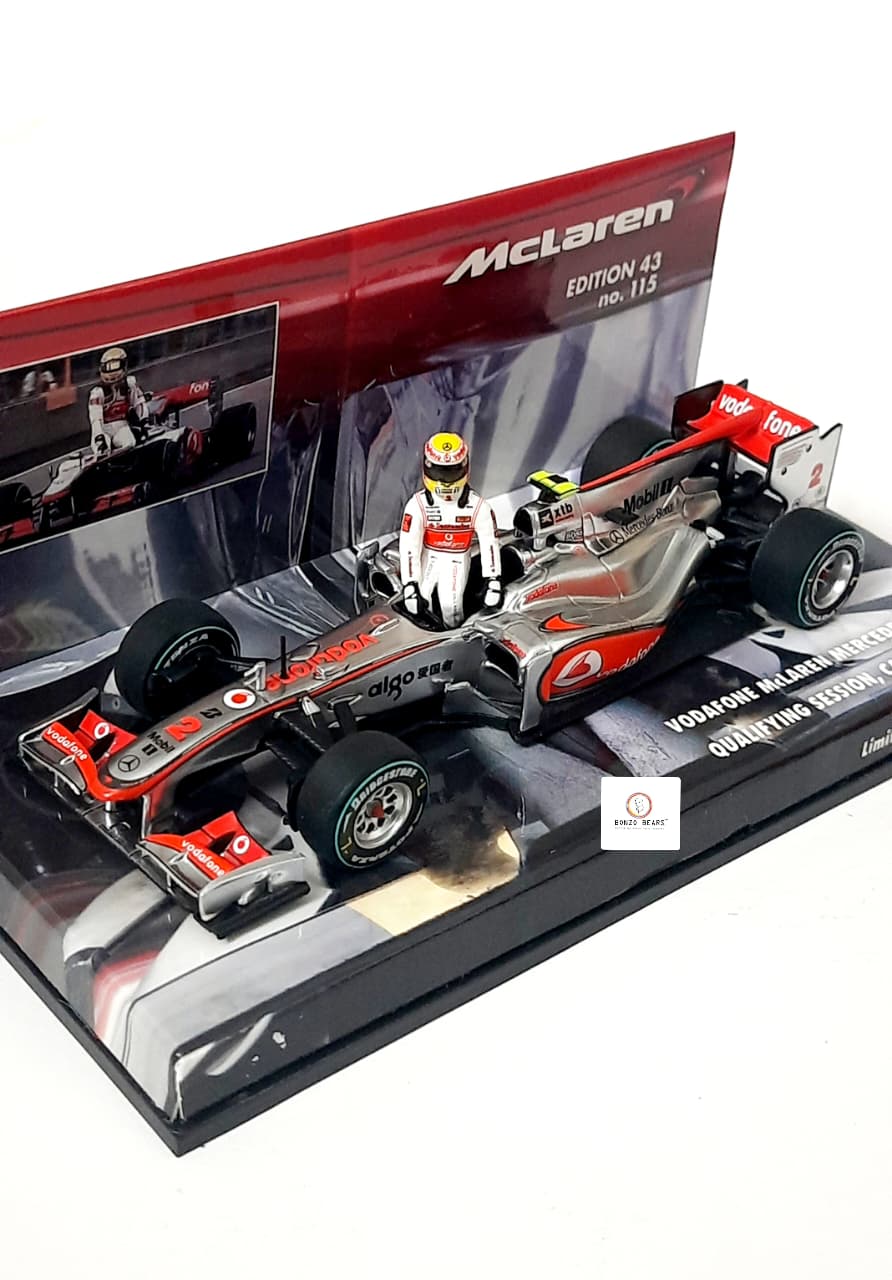 RARE Lewis Hamilton's Mini Champs 1:43 McLaren Ed 43 No.115 - Vodafone Mclaren Mercedes MP4-25 - Cancada GP 2010 - Limited Edition (2040Pcs)