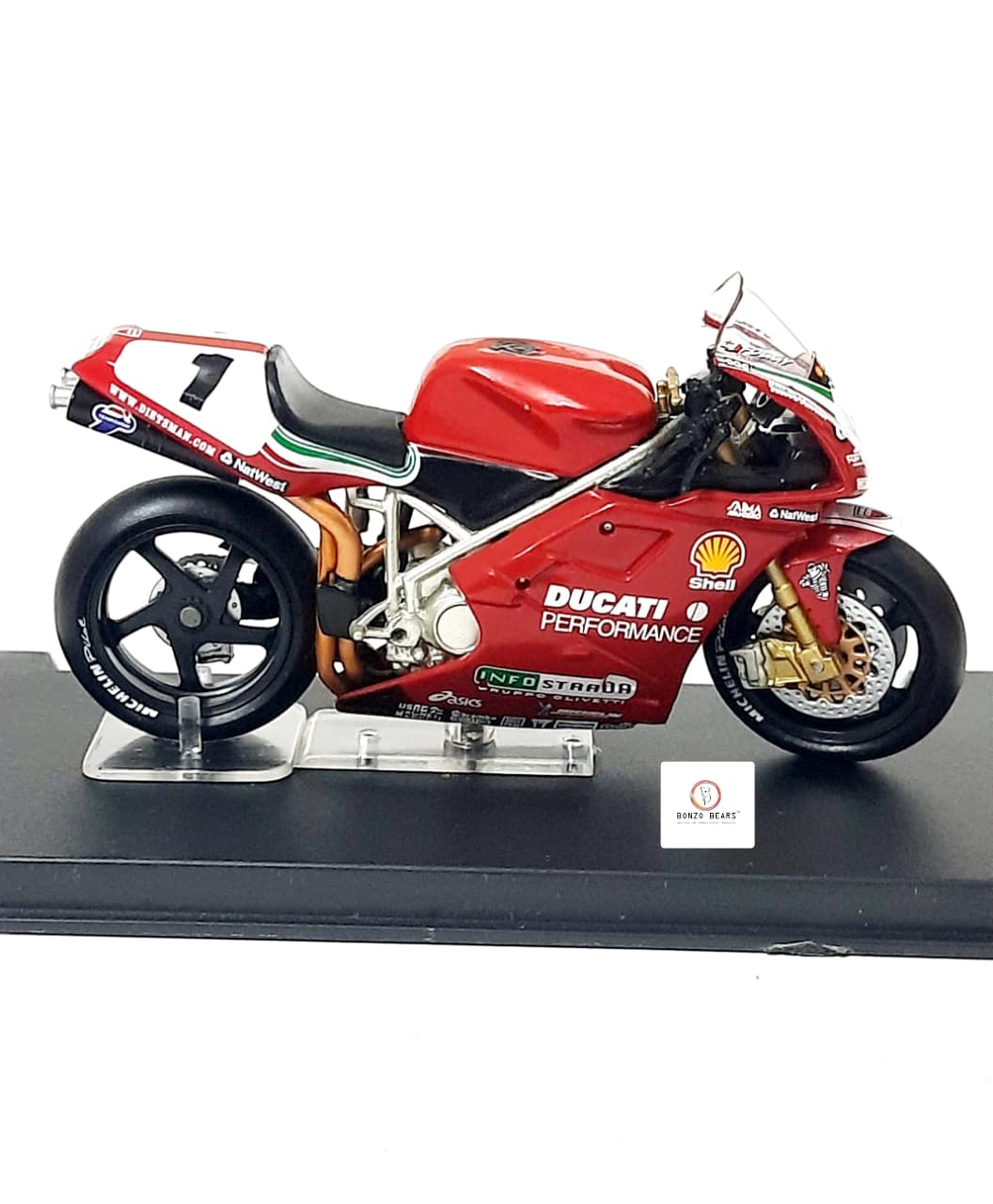 Ixo Ducati 996 raced by Carl Fogarty in 1999 - 1:24
