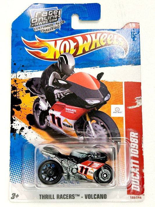 Rare Ducati 1098R #11 - Thrill Racers Volcano (2011 Released) - Hotwheels | Bonzobears (Card as per Pic)
