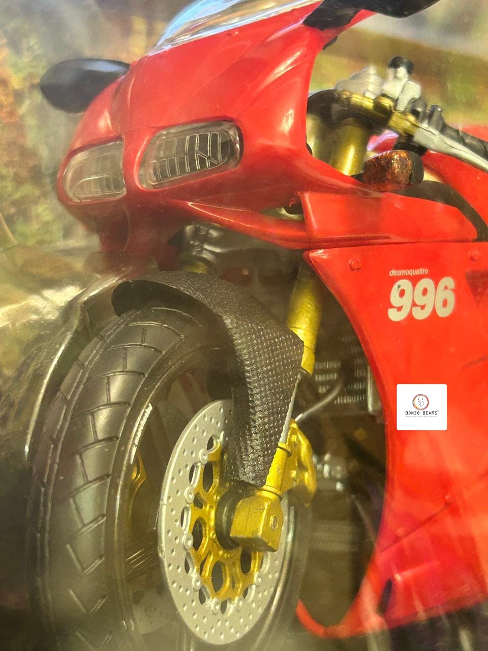 Rare - Special Release  1:10 Ducati 996SPS  with highly detailed Engine - Hotwheels( Factory Selaed box) (1999 Relese) | Bonzobears