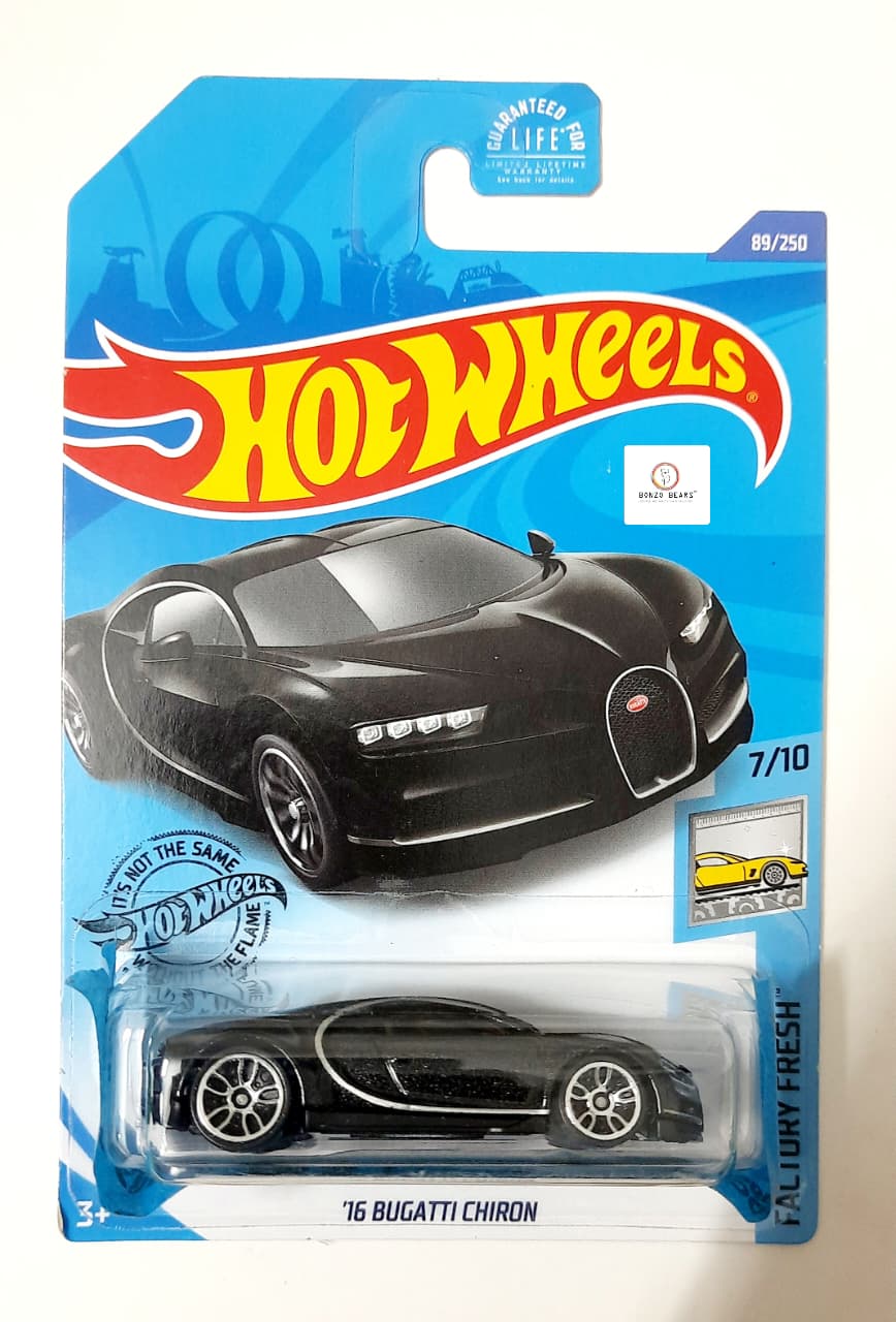 '16 Bugatti Chiron (Black) - Hot Wheels | Bonzo Bears CB4