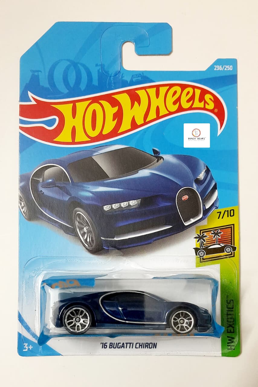 '16 Bugatti Chiron (Blue) - Hot Wheels | Bonzo Bears CB4