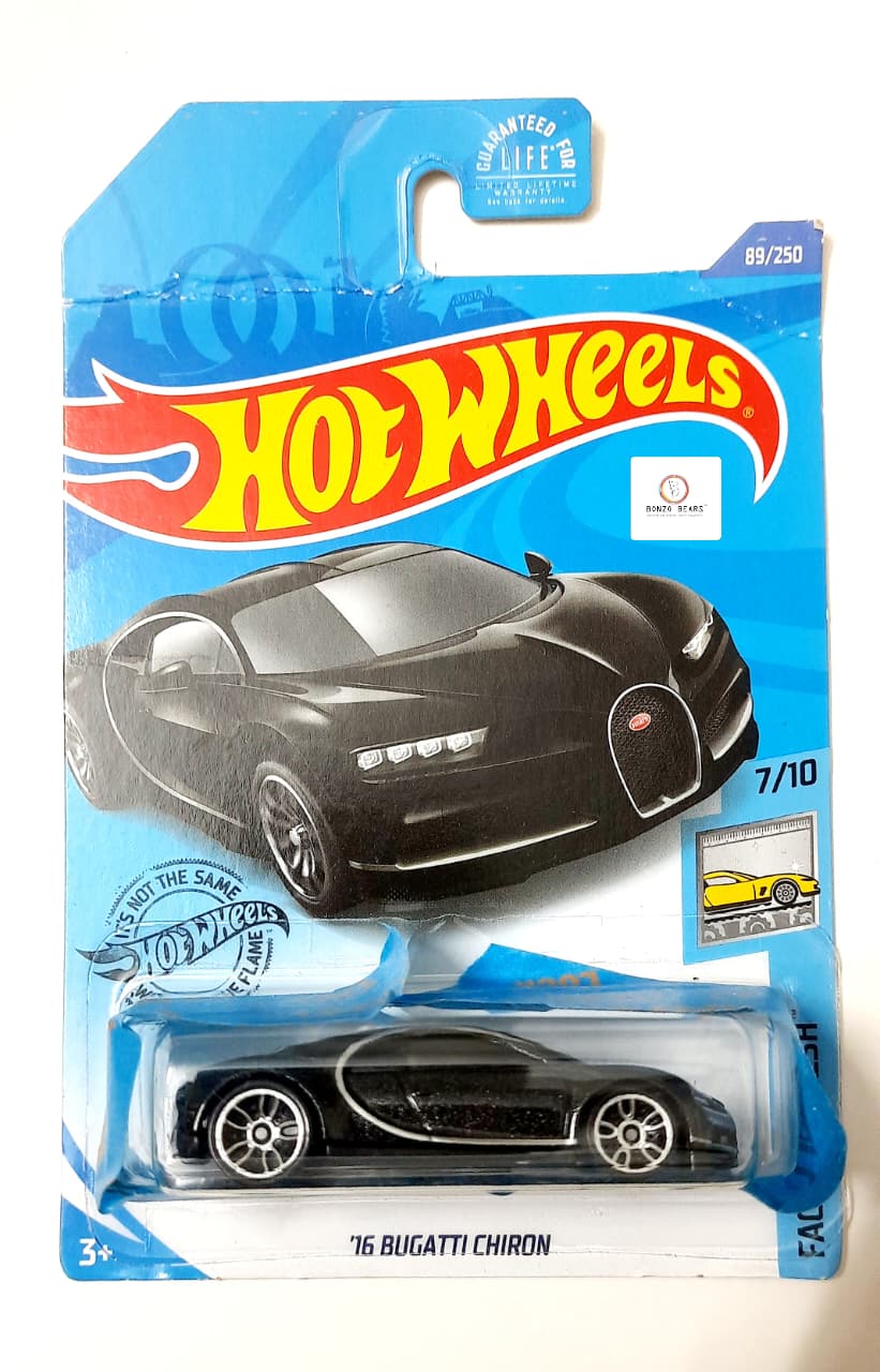 '16 Bugatti Chiron (Black) - Hot Wheels | Bonzo Bears CB4