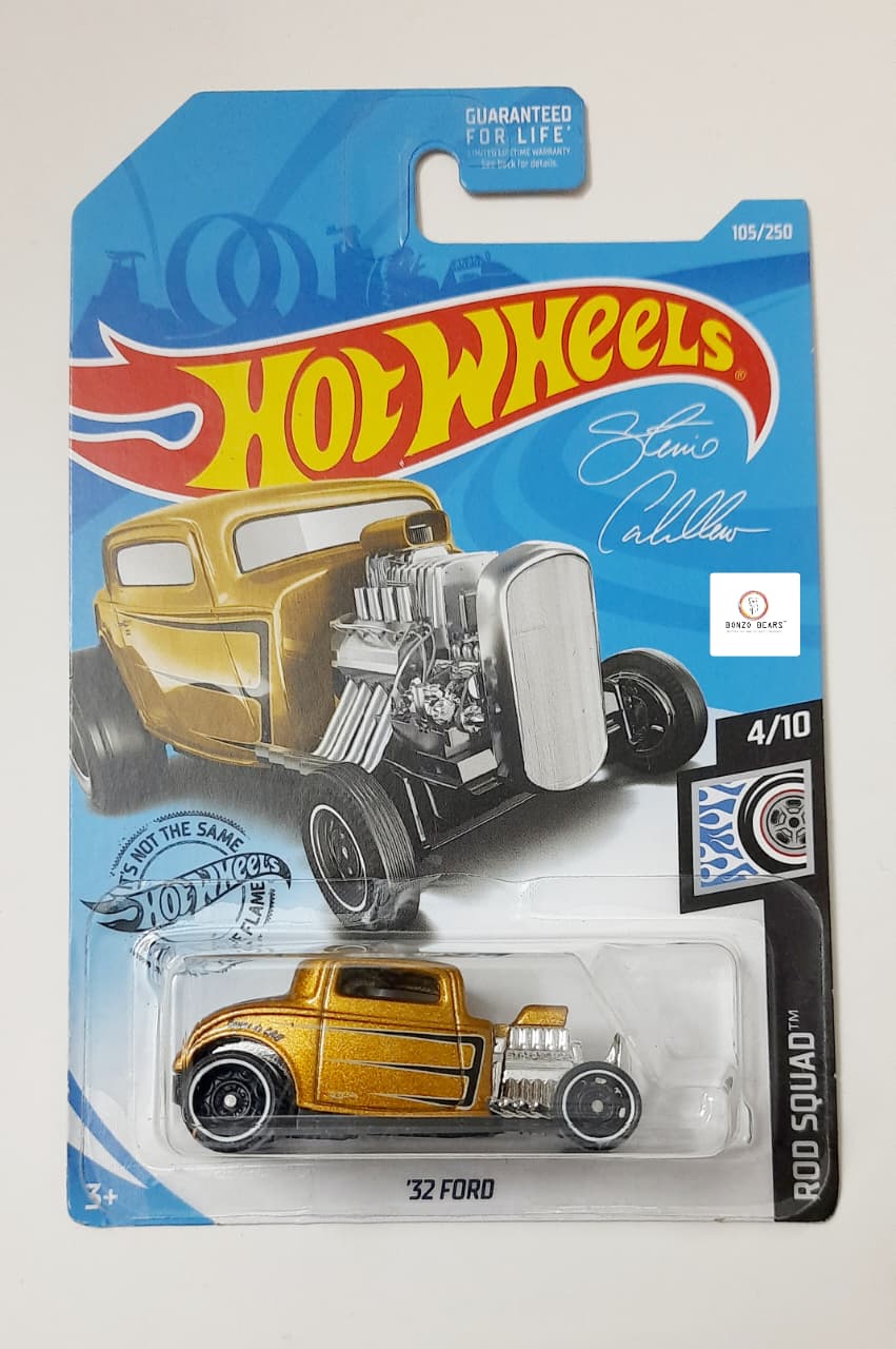 Legendary  Steve Caballero  - Metallic Gold '32 Ford (2019 Released) Hotwheels | Bonzobears CB4
