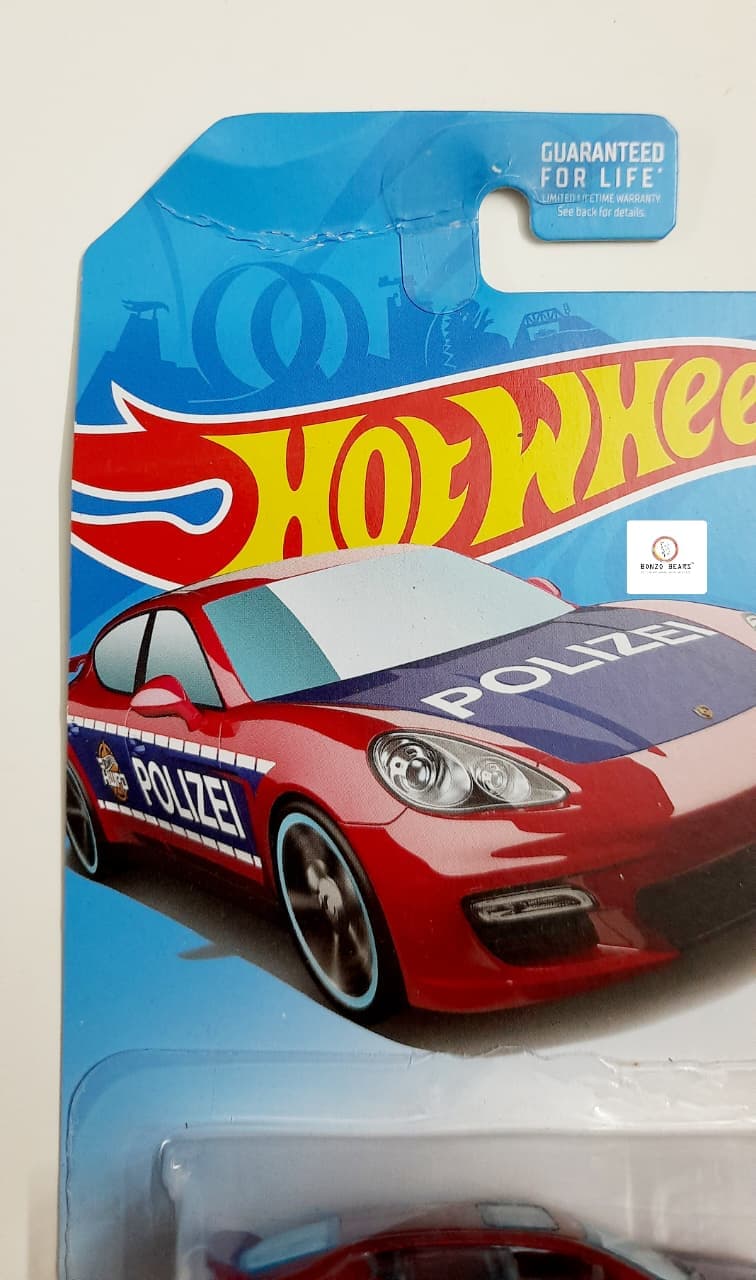 Porsche Panamera in red and blue "Polizei" - Hot Wheels (2019 Released)| Bonzo Bears