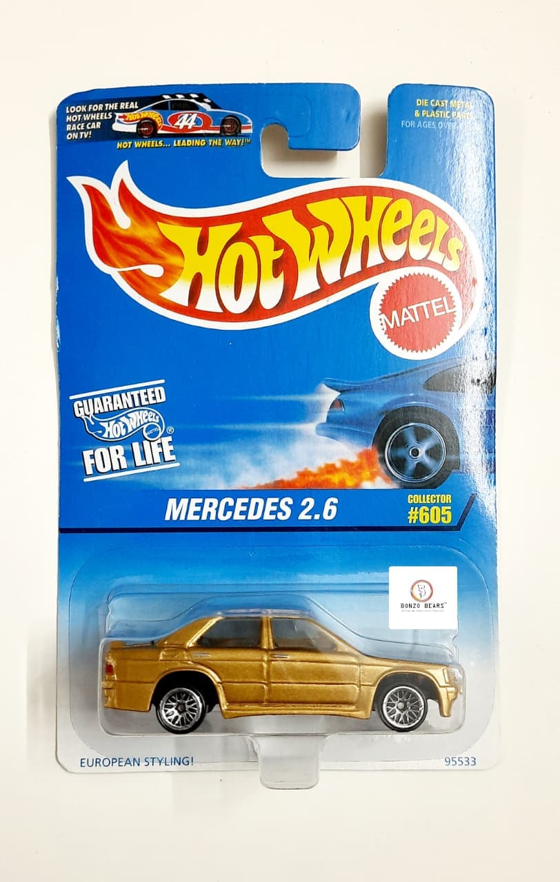 Rare Gold Mercedes 2.6 - Hot Wheels (1990 Released) | Bonzo Bears