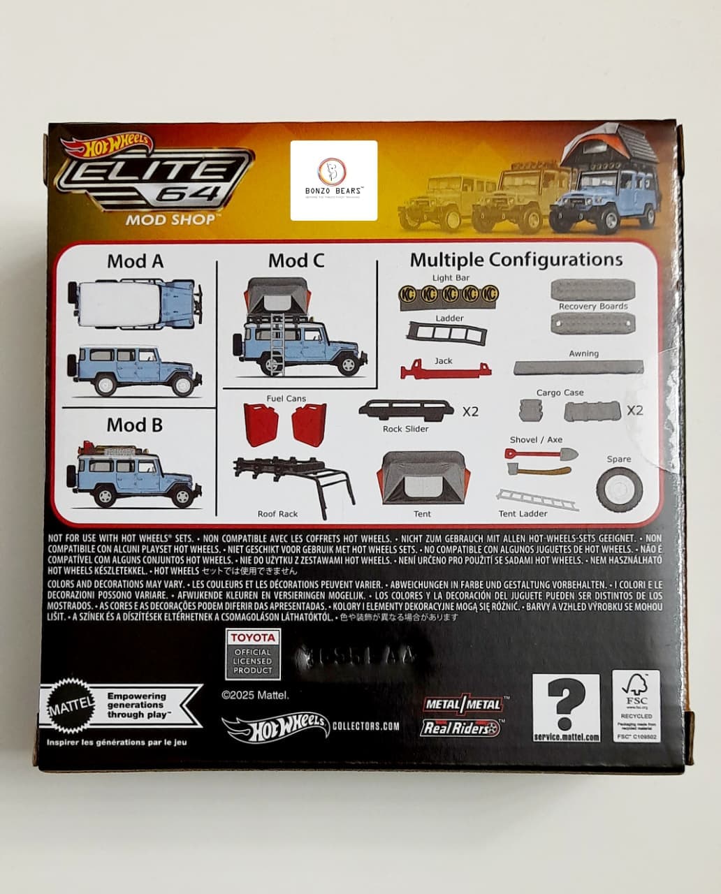 Hot Wheels Elite 64 Mod Shop 1982 Custom Toyota Land Cruiser FJ45 Troopy | Bonzo Bears