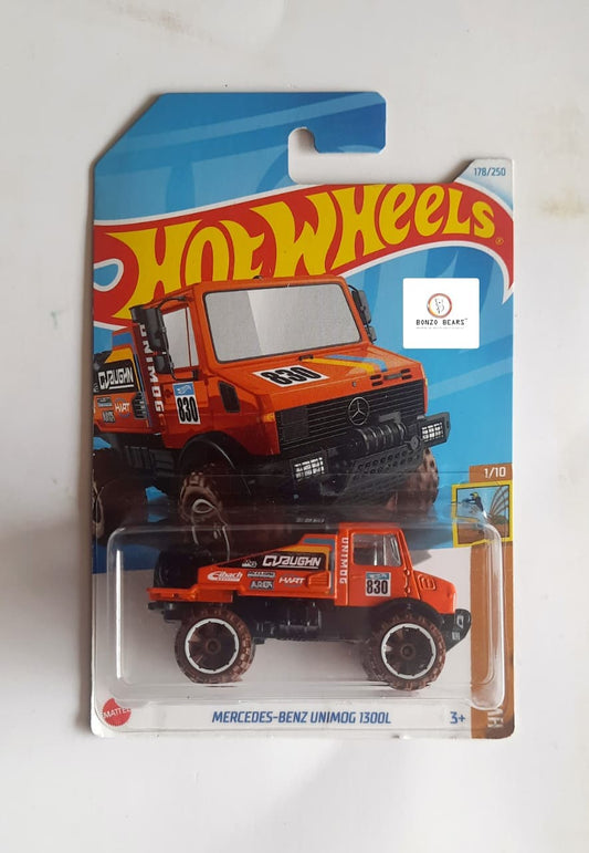 Mercedes-Benz Unimog 1300L (Orange) - Hot Wheels CBJ, Mercbox