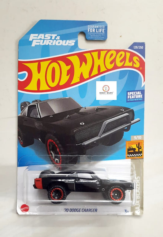 '70 Dodge Charger with Special Feature (2021 Released) - Hot Wheels (Hairline Crack) - Fast and Furious PB2