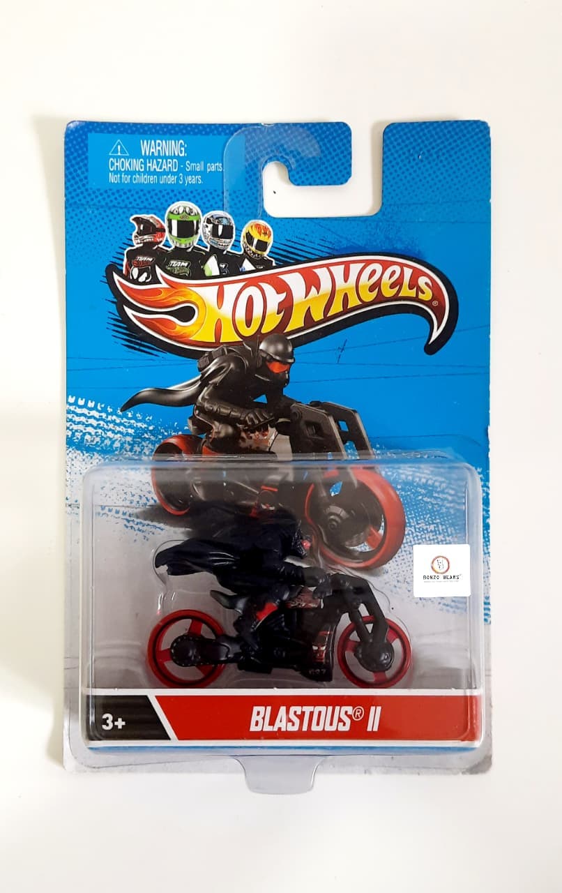 Blastous II (Black and Red variant) with Removable Rider Figure - Hot Wheels | Bonzo Bears