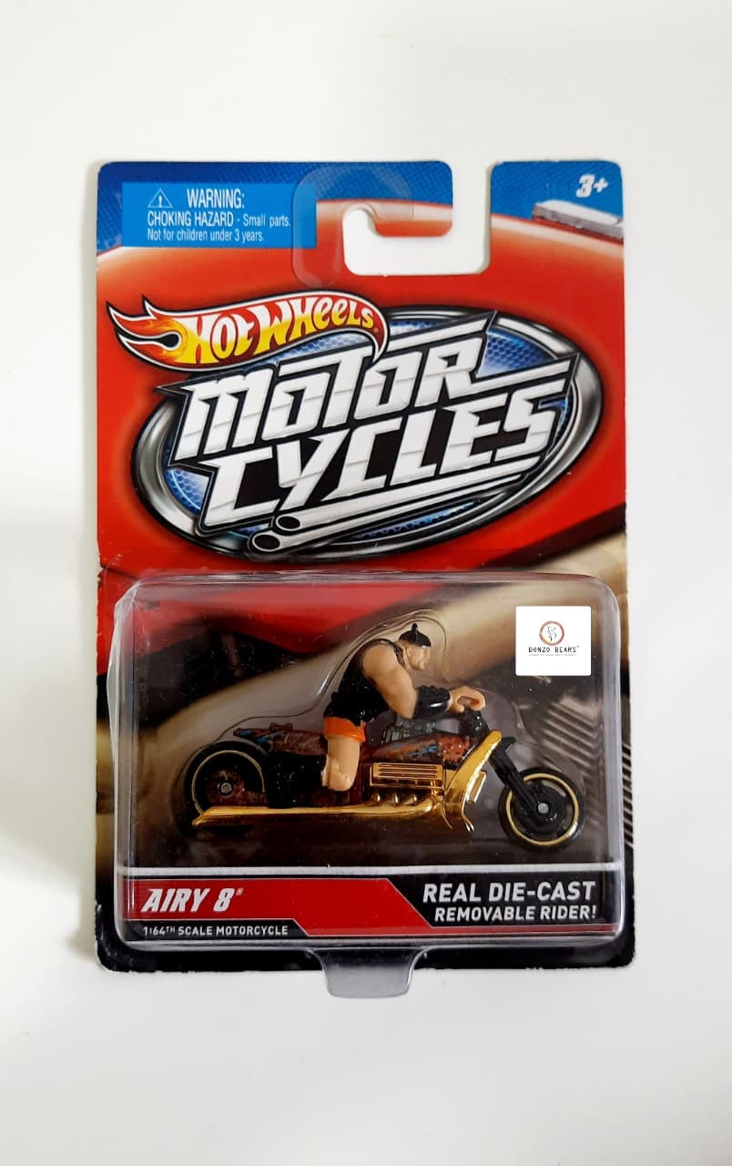 Airy 8 Gold chrome bike (With Removable Rider) - Hot Wheels | Bonzo Bears