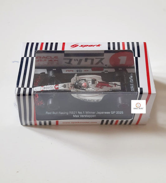 Spark Oracle Red Bull Racing RB21 No.1 Winner Japanese GP 2025 Max Verstappen 1:64 | Bonzo Bears