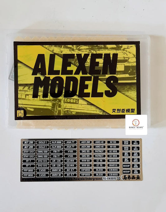 Mixed Metal License Plates for 1/64 Cars | Bonzo Bears