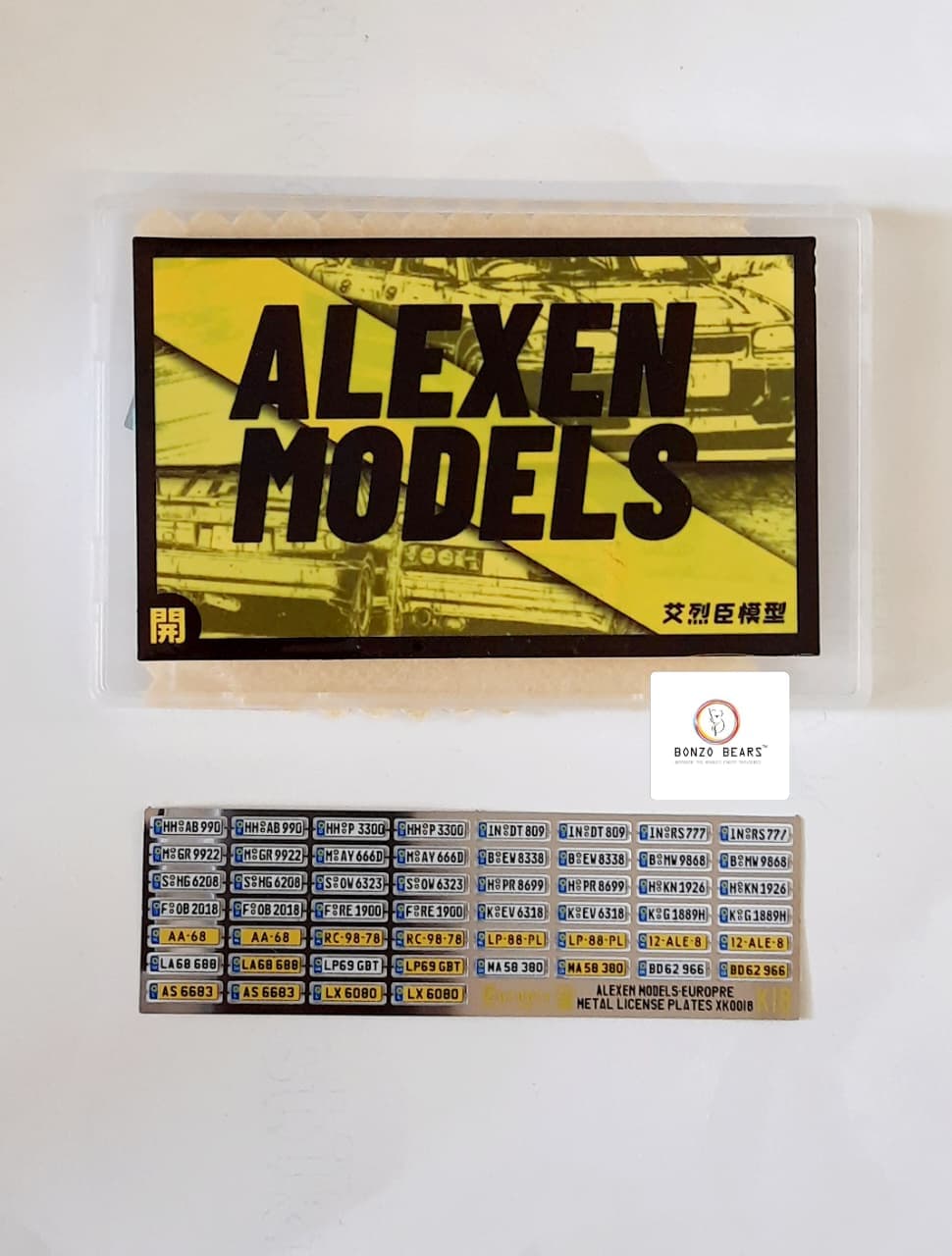 European Metal License Plates for 1/64 Cars | Bonzo Bears
