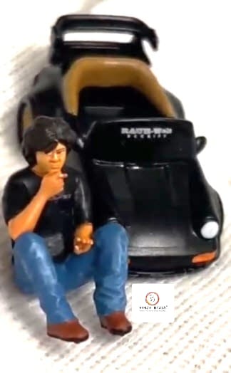 Highly Detailed  Akira nakai figure  And Tooned RWB Porsche - For  1/64  Diorama