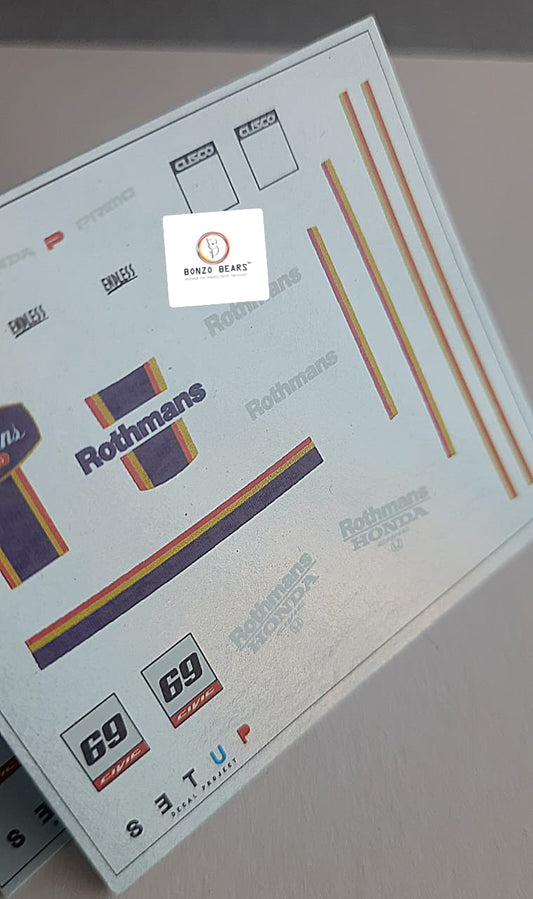 Water Slide Rothmans decal for 1/64 sacled car