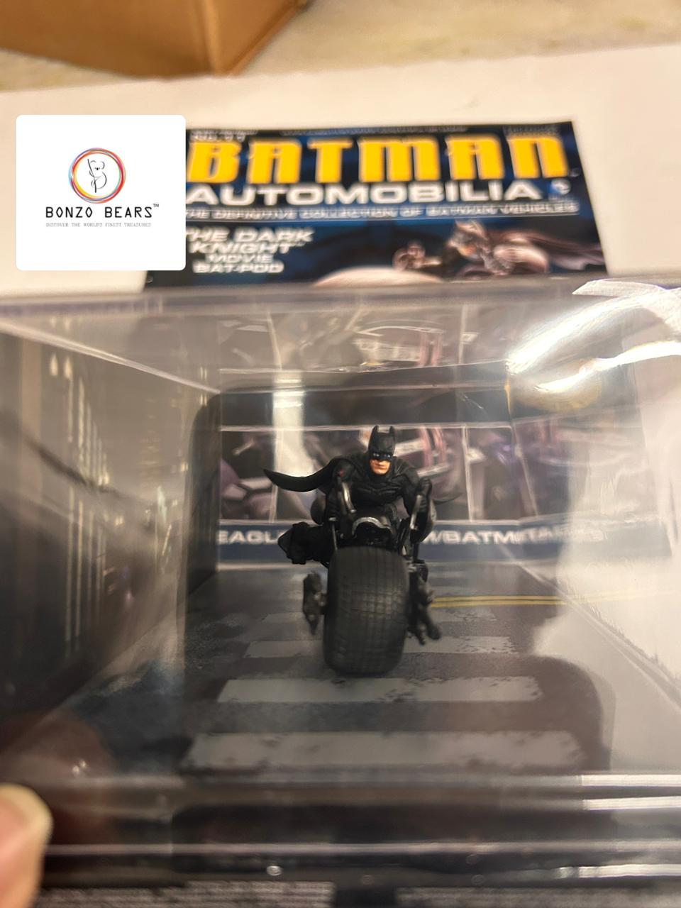The Batman Automobilia #11 – EagleMoss Dark Knight Bat-Pod (1:43) 🏍️ ✨ 2013 Release | New & Sealed