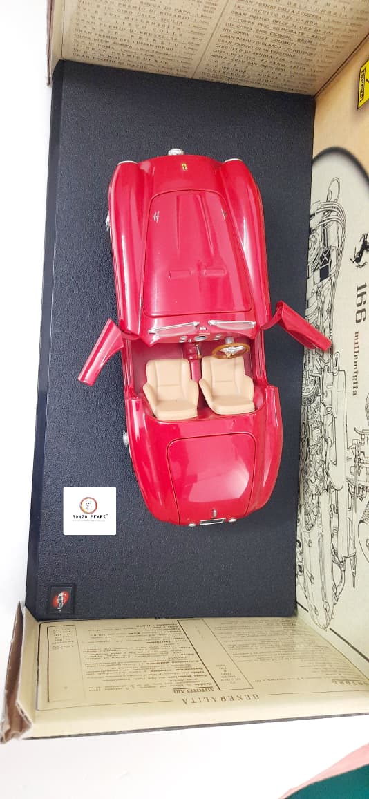 Rare minit -Hotwheels -1/18 Scale -  Ferrari 166 MM Barchetta - 2003 Release  | Bonzo Bear