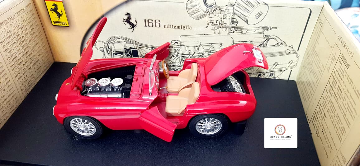 Rare minit -Hotwheels -1/18 Scale -  Ferrari 166 MM Barchetta - 2003 Release  | Bonzo Bear