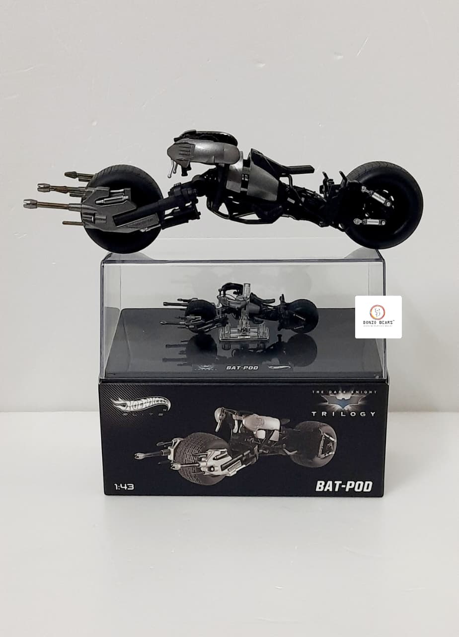 Super Rare Exclusive -1:18 Scale Bat-Pod from The Dark Knight Trilogy - Hot Wheels Elite 2012 Release | Bonzo Bear