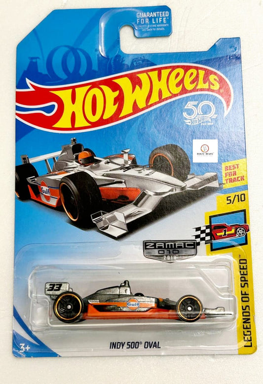 2018 50th Anniversary Legends of Speed ZAMAC Indy 500 Oval (GULF) - Hotwheels | Bonzobears