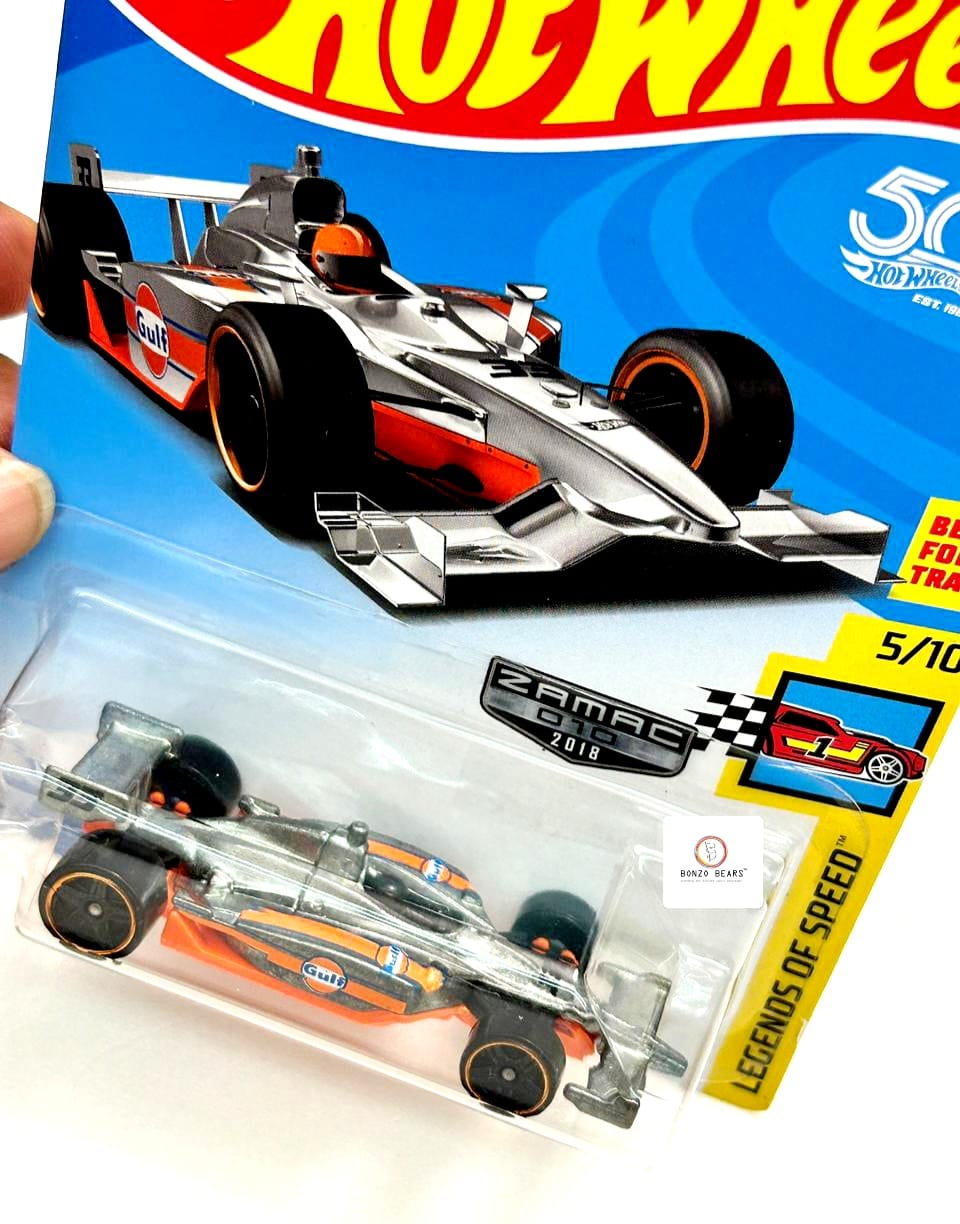 2018 50th Anniversary Legends of Speed ZAMAC Indy 500 Oval (GULF) - Hotwheels | Bonzobears