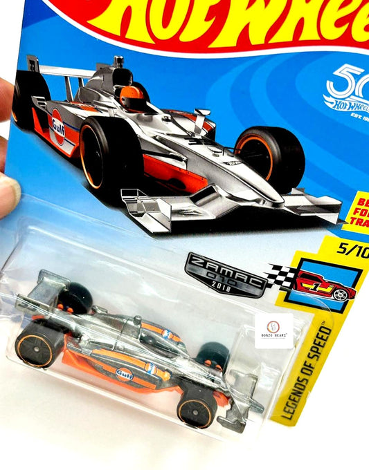 2018 50th Anniversary Legends of Speed ZAMAC Indy 500 Oval (GULF) - Hotwheels | Bonzobears