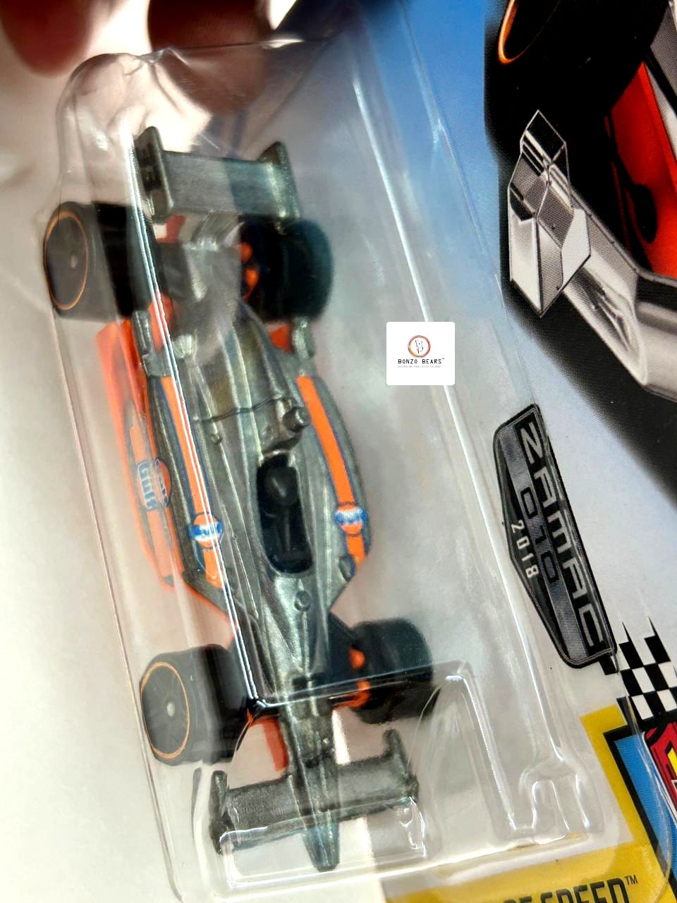 2018 50th Anniversary Legends of Speed ZAMAC Indy 500 Oval (GULF) - Hotwheels | Bonzobears